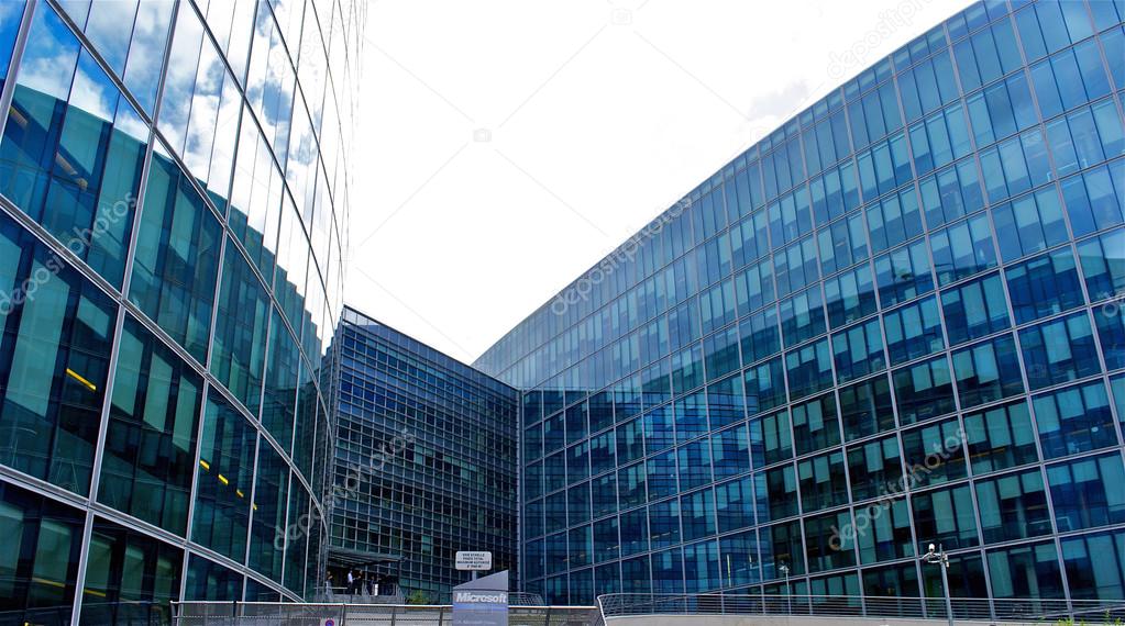 Glass building of Microsoft in Paris, France — Stock Photo