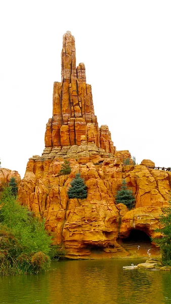 Beautiful rock on the lake in the Disneyland — Stock Photo, Image