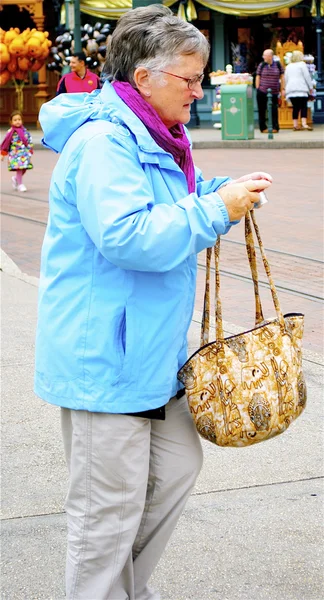 Lady with a bag — Stock Photo, Image