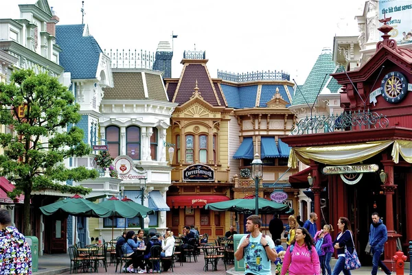 Disneyland casas de rua principais — Fotografia de Stock