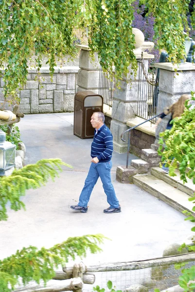 L'homme marche sur le Disneyland — Photo