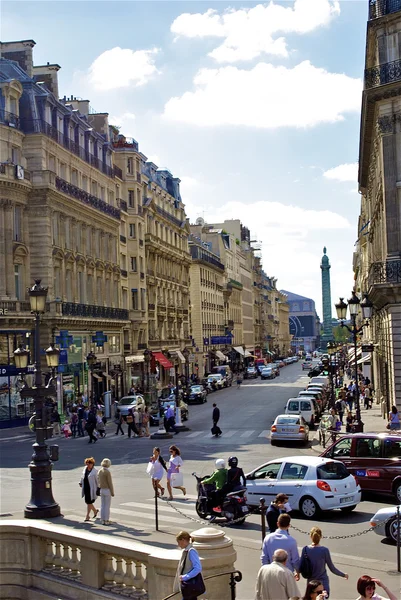 Street to the square of Bastille, Place de la Bastille, Paris, France — Stock Photo, Image