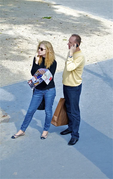 Tourists in France — Stock Photo, Image