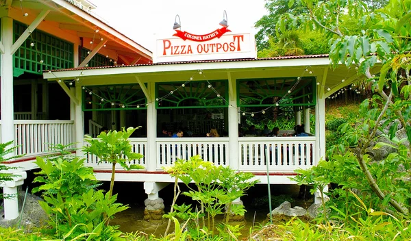 Pizza buitenpost in het disneyland — Stockfoto