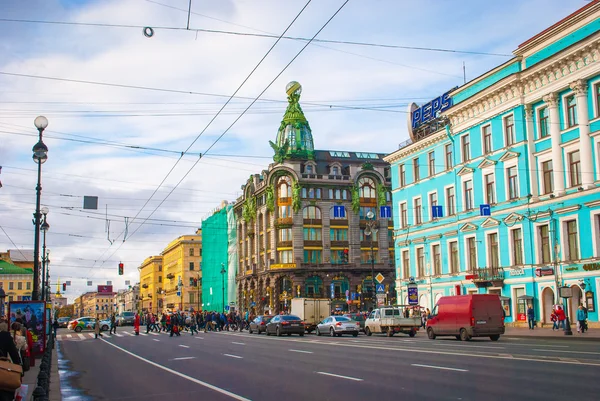 Avenue nevskiy in Sint-petersburg, Rusland — Stockfoto