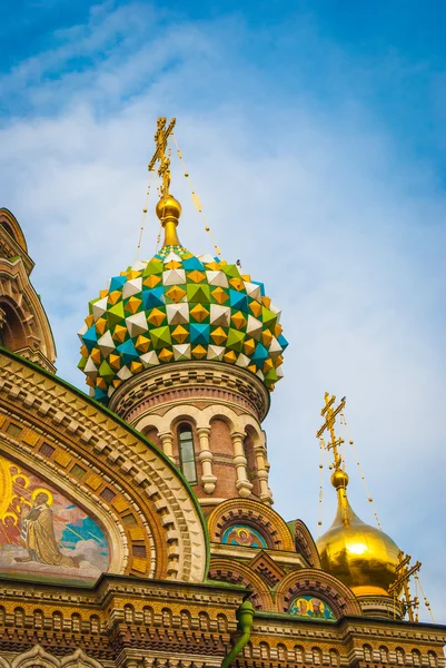 Top of the Cathedral of the Savior on Spilled Blood, Saint Peter — Stock Photo, Image