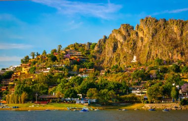 Landscape of the city on the mountain in Mexico
