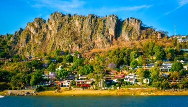 Landscape of the city on the mountain in Mexico