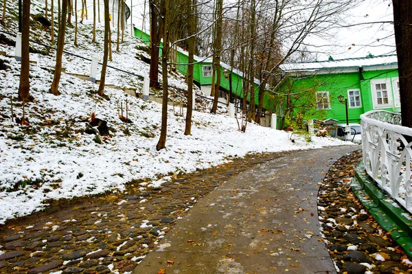 Camino a la casa en invierno — Foto de Stock