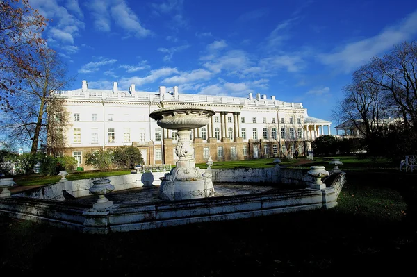 Edifício perto do palácio de Catherine em Pushkin, área de São Petersburgo, Rússia — Fotografia de Stock