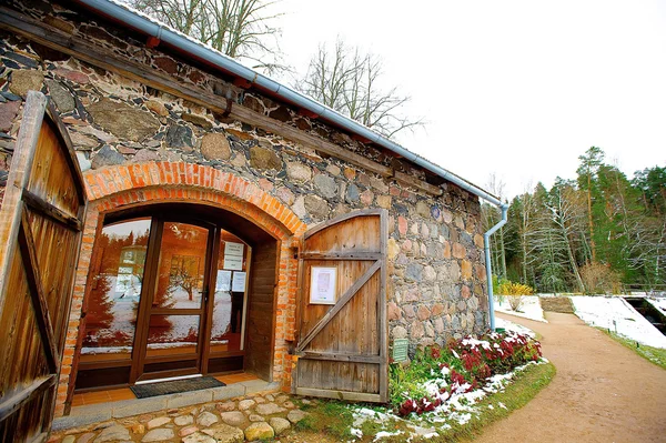 Red stone museum — Stock Photo, Image