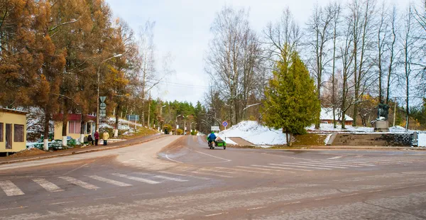 Vista da pequena cidade russa Sviatogorskiy — Fotografia de Stock