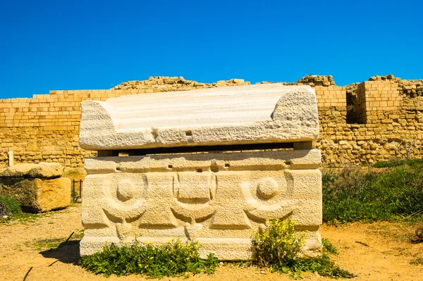 Caesarea (Maritima,) Mediterrane zee, Israël — Stockfoto