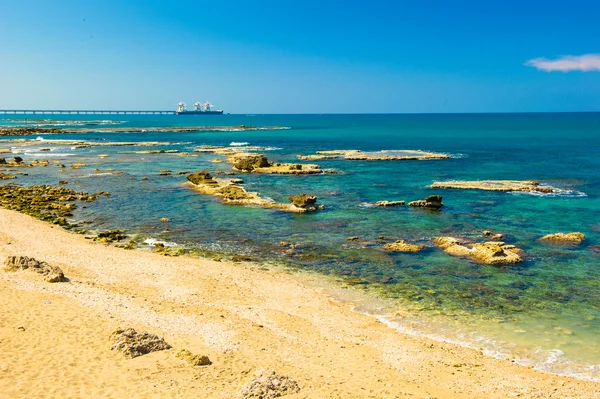 イスラエル medeterranian 海 caesarea maritima — ストック写真