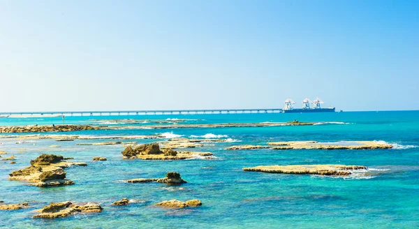 イスラエル medeterranian 海 caesarea maritima — ストック写真