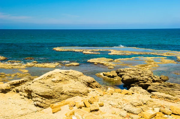 Caesarea maritima, medeterranian morze, Izrael — Zdjęcie stockowe