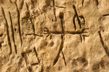 Roma tmna Vadisi İsrail kayaların üzerinde yazma