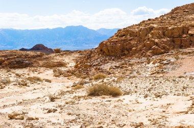 Antik Bakır madenleri ile fanous timna vadi peyzaj
