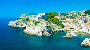 Deniz parçası eski şehir dubrovnik, Hırvatistan
