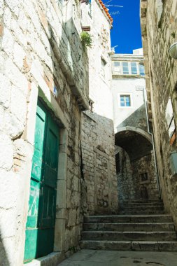 sokak ve mimarisi, dubrovnik, Hırvatistan eski şehir. u