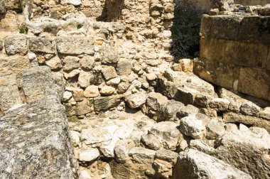 Ruins yakınındaki Güney duvarı, Kudüs, İsrail.