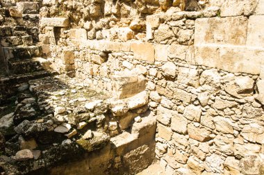 Ruins yakınındaki Güney duvarı, Kudüs, İsrail.