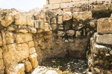 Ruins yakınındaki Güney duvarı, Kudüs, İsrail.