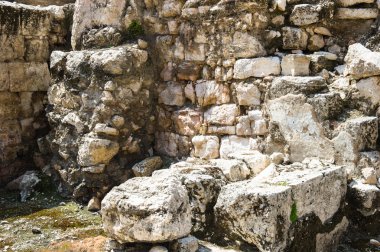 Ruins yakınındaki Güney duvarı, Kudüs, İsrail.