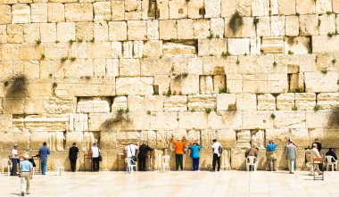 Batı duvarı (ağlama). Jerusalem, İsrail.