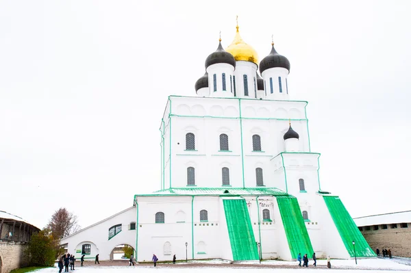 Православна Церква зими Псков, Російська Федерація — стокове фото