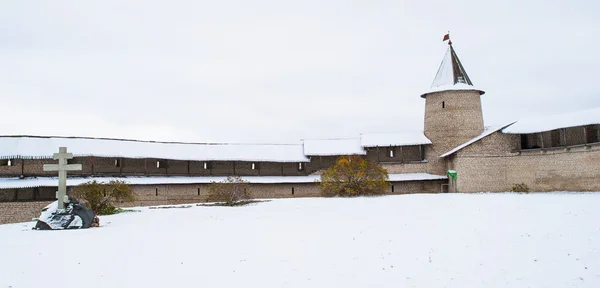 Paisagem do Kremlin de Pskov, Inverno, Rússia — Fotografia de Stock