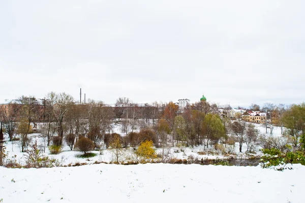 Панорамний вид на місто Псков, Російська Федерація — стокове фото