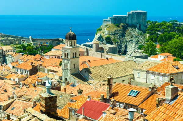 Vista panorâmica da cidade velha de Dubrovnik, Croácia — Fotografia de Stock