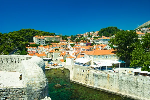 Pohled na staré město Dubrovník, Chorvatska — Stock fotografie