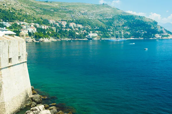 Adriatische Zee, weergave van dubrovnik, Kroatië — Stockfoto