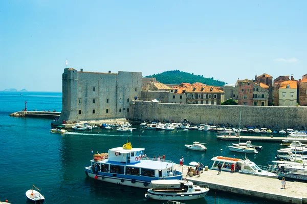 Bağlantı noktası eski şehir Dubrovnik, Hırvatistan — Stok fotoğraf