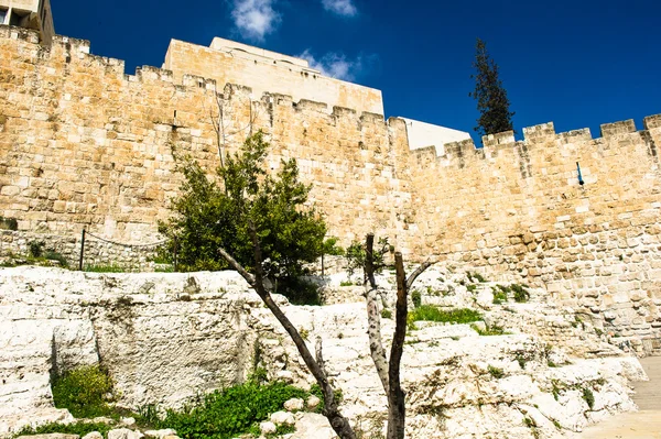 Temple Mount Güney tarafındaki kazı — Stok fotoğraf