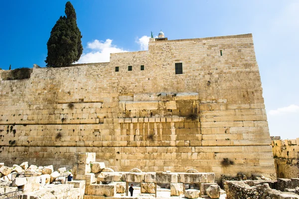 Güney duvarı, Kudüs, İsrail. — Stok fotoğraf