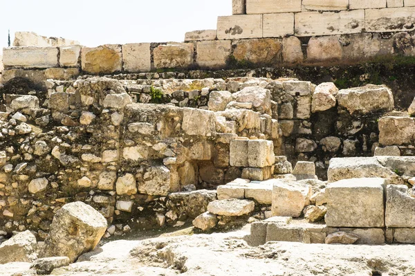 Ruins yakınındaki Güney duvarı, Kudüs, İsrail. — Stok fotoğraf