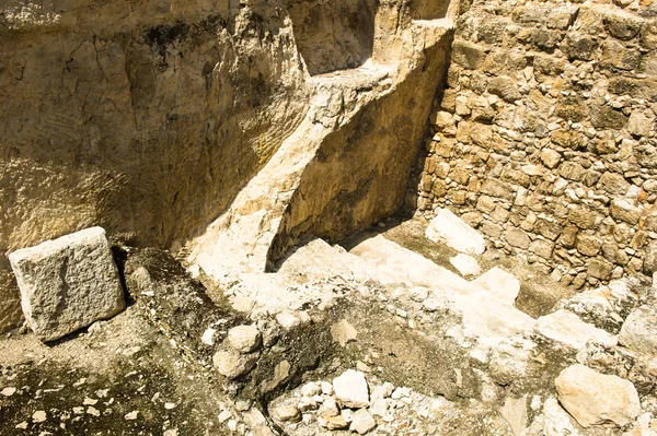 Ruins yakınındaki Güney duvarı, Kudüs, İsrail. — Stok fotoğraf