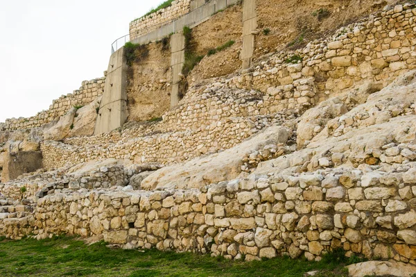 Uitzicht op de oude ruïnes van Jeruzalem, Israël — Stockfoto