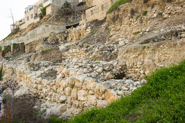 耶路撒冷，以色列的古代遗址的视图 — 图库照片