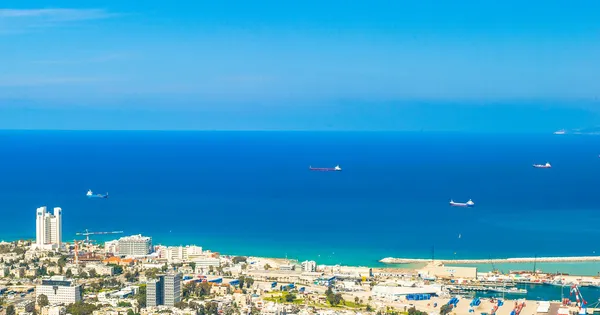 Kust van haifa de grootste stad in Noord-Israël — Stockfoto