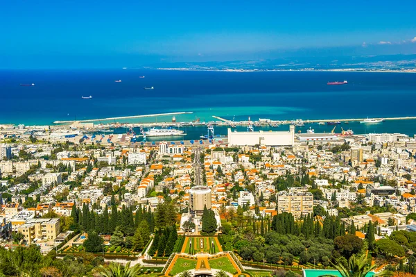 Costa di Haifa la più grande città del nord di Israele — Foto Stock