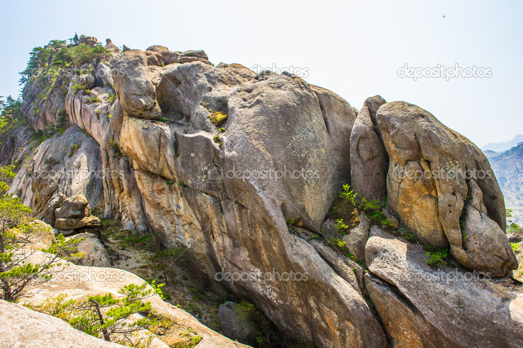 Rocks of the Mount Kumgang in Kangwon-do, North Korea.
