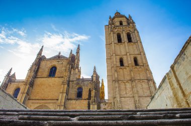 segovia eski şehir ve onun su kemeri. UNESCO Dünya Mirası