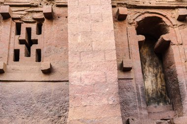 Etiyopya, lalibela. kesik moniolitic kaya Kilisesi