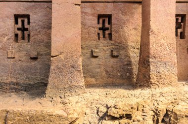 Etiyopya, lalibela. kesik moniolitic kaya Kilisesi