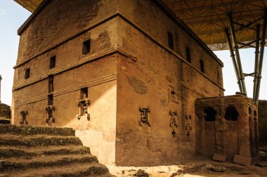 Etiyopya, lalibela. kesik moniolitic kaya Kilisesi
