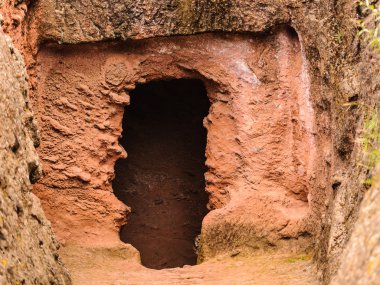 Etiyopya, lalibela. kesik moniolitic kaya Kilisesi